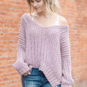 Free People Infinite Cotton High Low Sweater New M